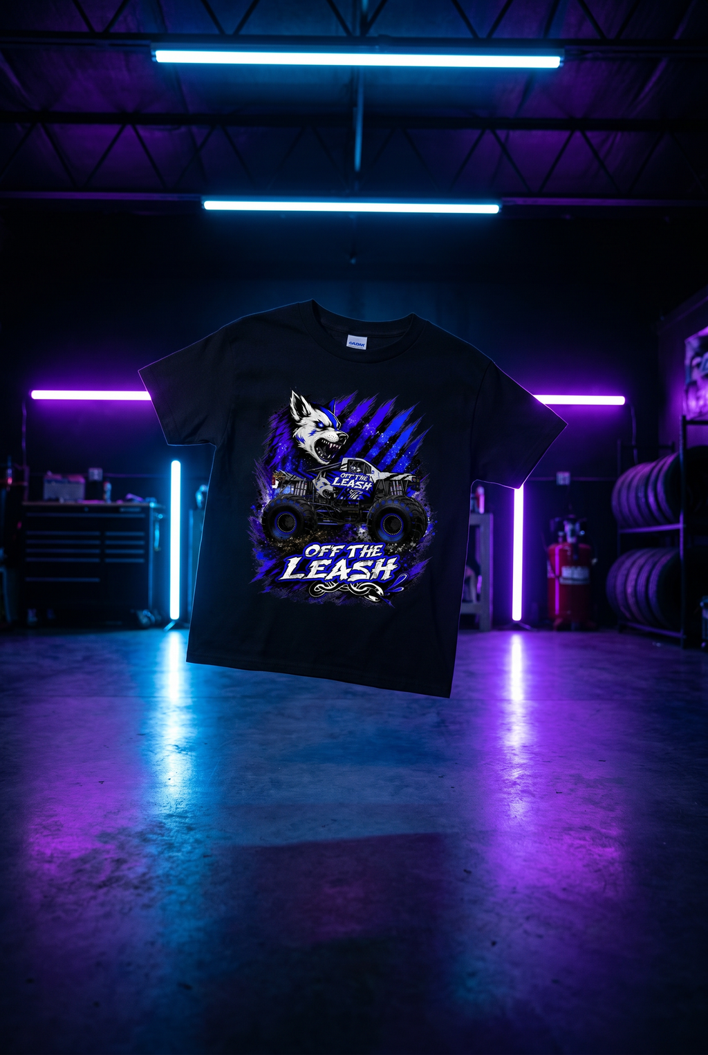 Off The Leash Toddler Monster Truck Shirt